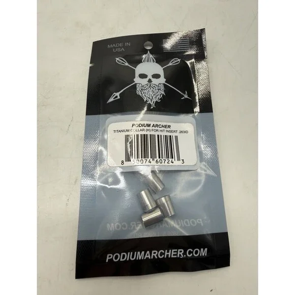 Podium Archer Hit Insert Collars - Titanium .263ID 6 Pack