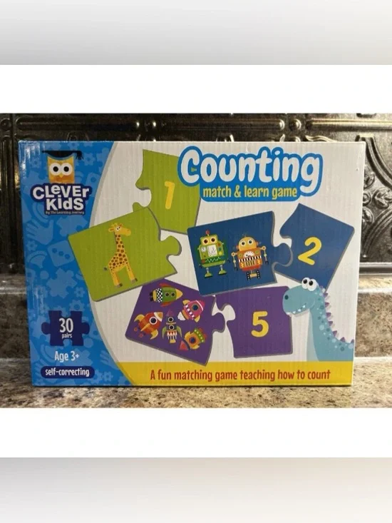 Learning Journey Match It! Counting Game Clever Kids 3+ Self Correcting Puzzle