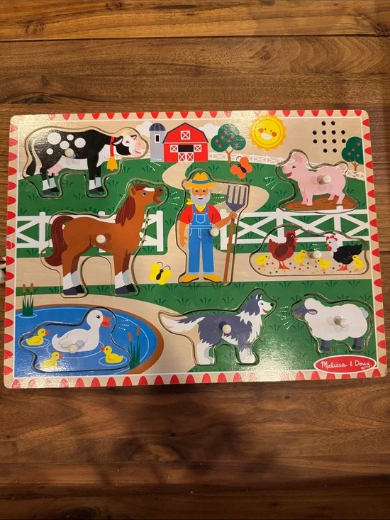 *5/$20* or *3/$15* Old MacDonald’s Farm Animals Musical Wooden Picture Puzzle