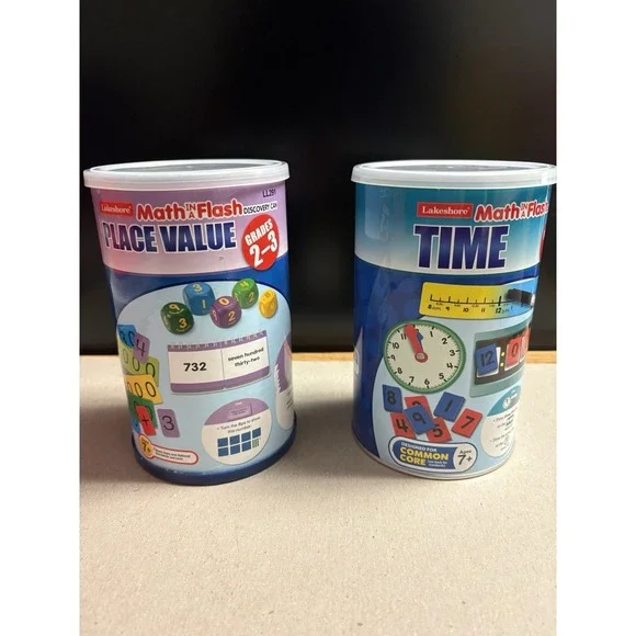 Lakeshore Math In A Flash Discovery Can Time,  Place Value Grade 2 Common Core