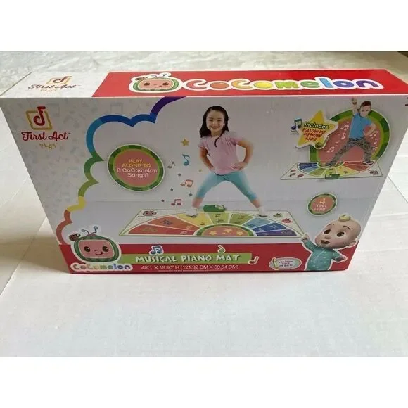 Cocomelon Musical Piano Mat 8 Songs 4 Feet Long‎ Follow Me Memory Game NEW
