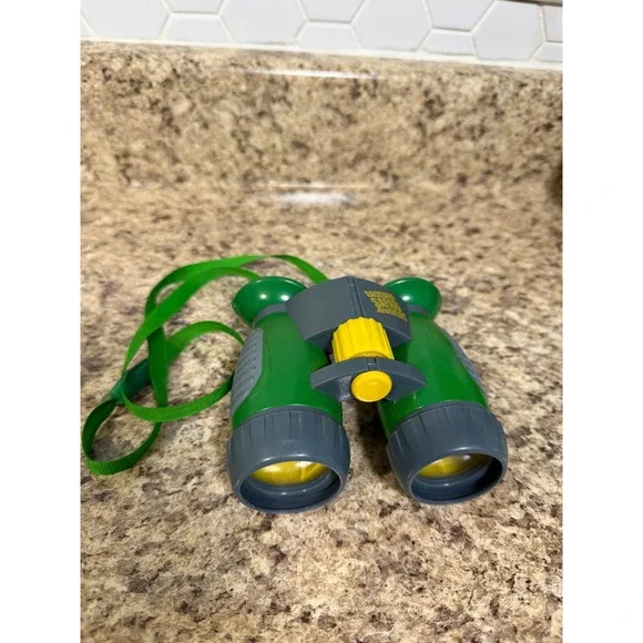 Backyard Safari Adventures Kids Field Binoculars 5x30 Green Yellow Alex Brands