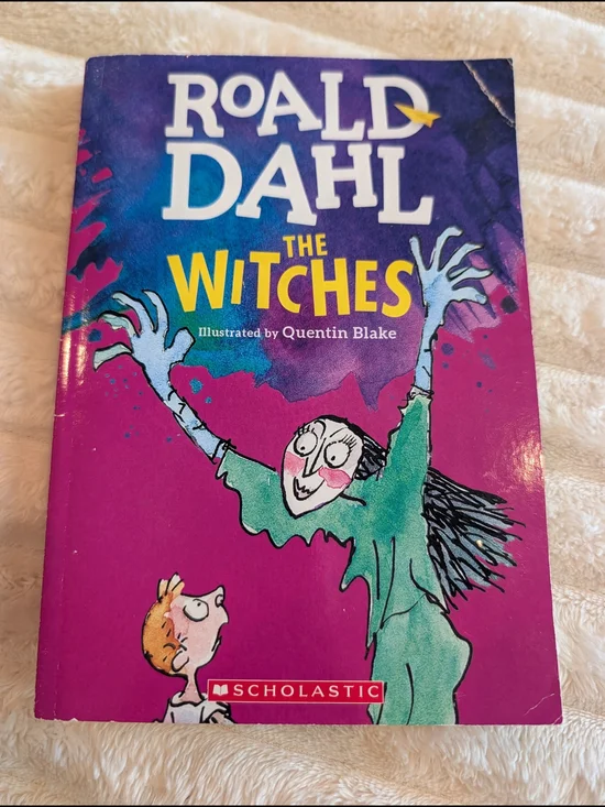 Scholastic Purple & Teal Illustrated Cover - The Witches by Roald Dahl