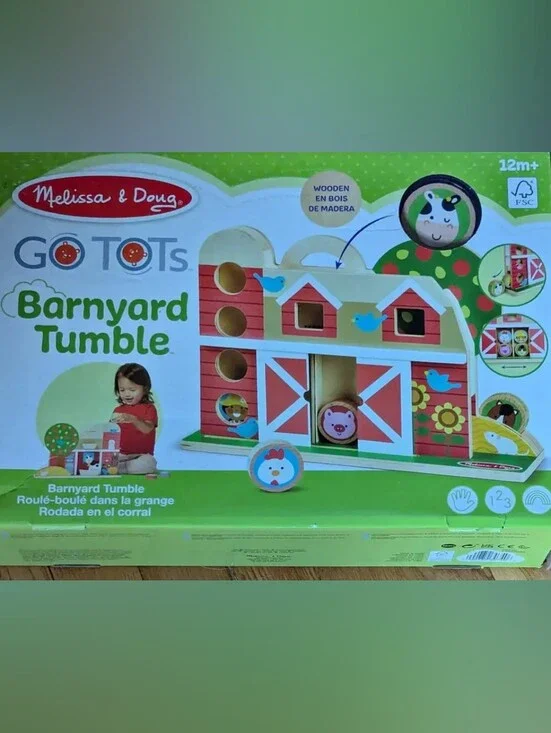 Melissa & Doug Barnyard Tumble Wooden Toy