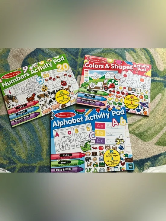 Melissa & Doug Multicolor Alphabet, Numbers & Colors Activity Pads Set