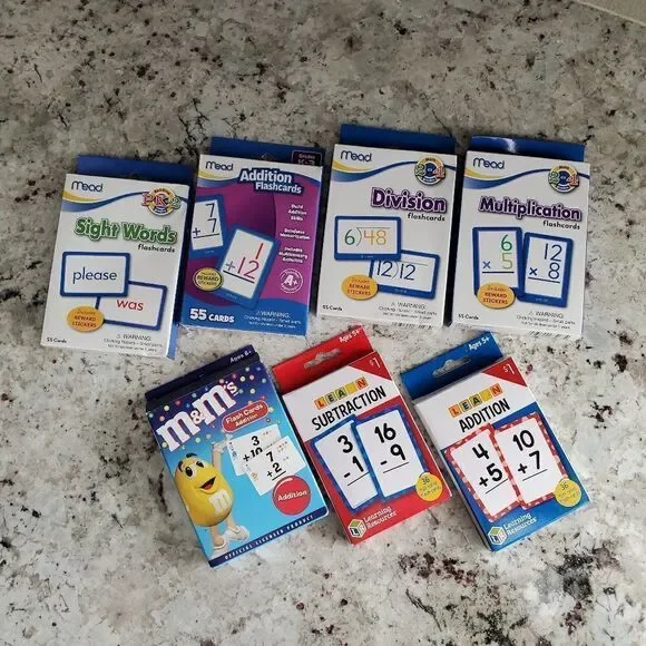Add, subtract, multiply, divide, words flashcards