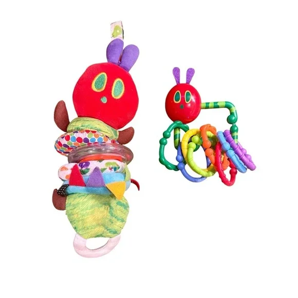 Eric Carle The Very Hungry Caterpillar Baby Activity Toy Sensory Lot of 2