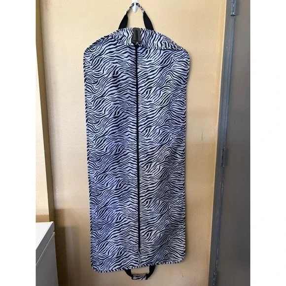 WallyBags 52 Inch Garment Bag Zebra Print Travel Suit Cover with Handles NEW