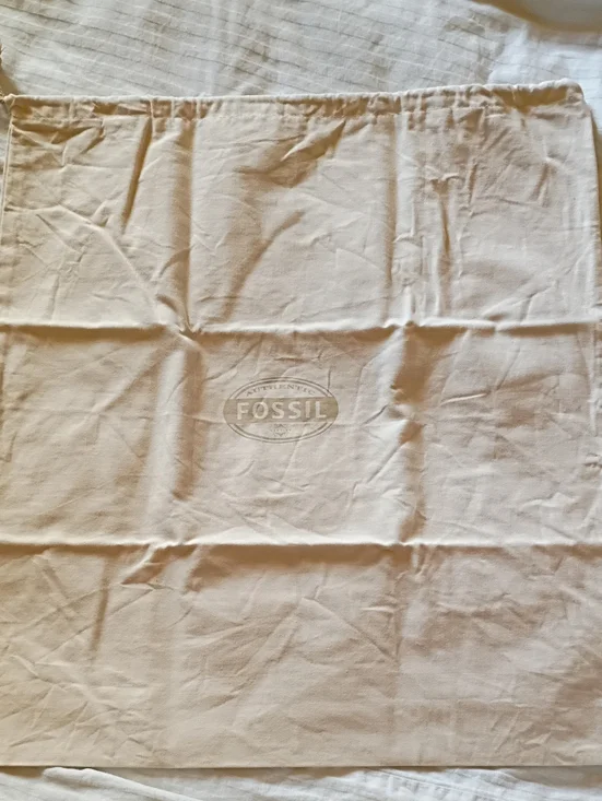 Fossil Cream Branded Fabric Dust Bag Travel