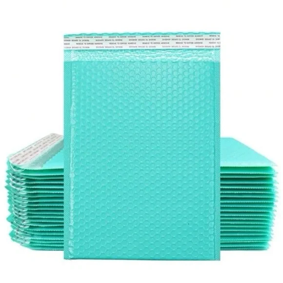5pcs Solid Color Bubble Mailer Bag, Simple Multi-purpose Waterproof Self…