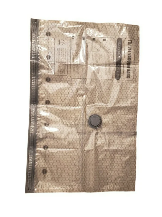 Travel 9 vacuum storage bag with vacuum - clear.