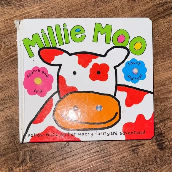 Millie Moo Touch and Feel Book - Red and Orange