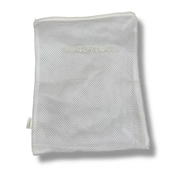HONEYLOVE‎ White Mesh Laundry Bag Zipper Pouch Travel Organizer Wash Bag