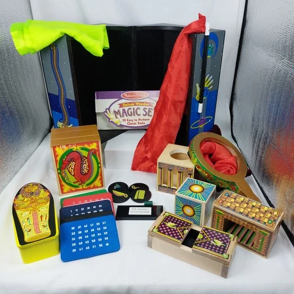 Melissa & Doug Deluxe Wooden Magic Set 8 Classic Tricks‎ *READ