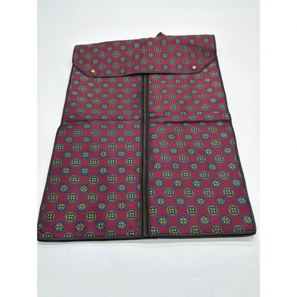 Constance Originals Vintage Made in Italy Burgundy Medallion Travel Garment Bag