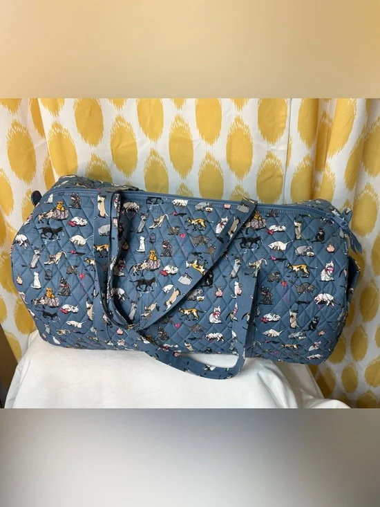 Vera Bradley Large Duffel - Cat’s Meow - Discontinued Print