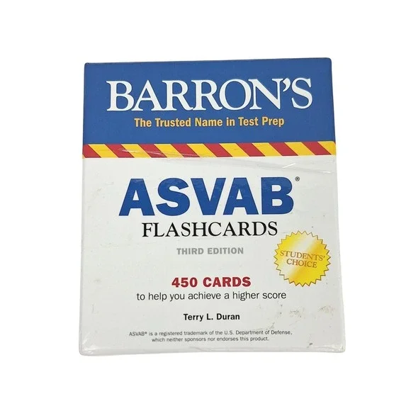 Barron's ASVAB Flashcards Third Edition 450 Cards Terry L Duran‎ 9781438078786