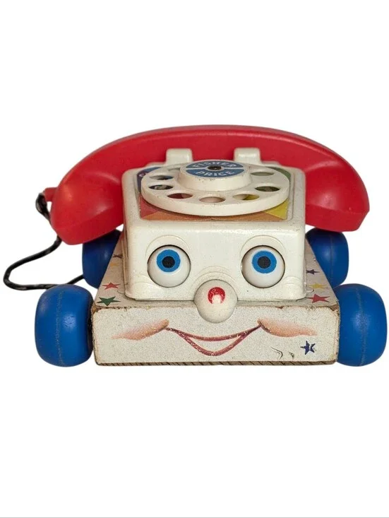 Fisher Price Chatter Phone Classic Collectible Vintage Kids Toys Made In The USA