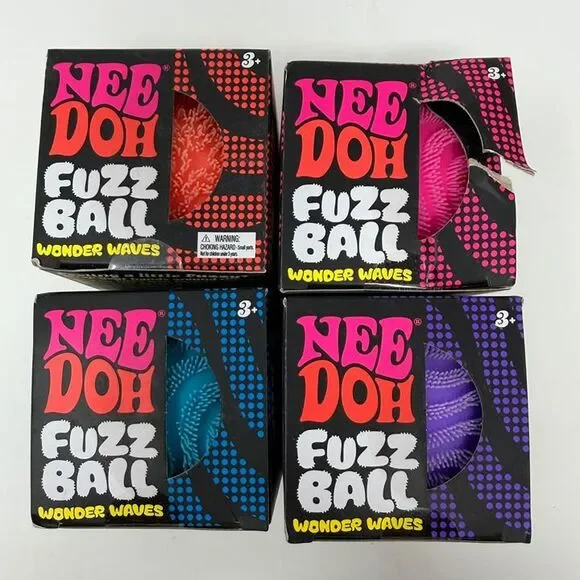 Needoh Fuzzball Wonder Waves Bundle lot of 4