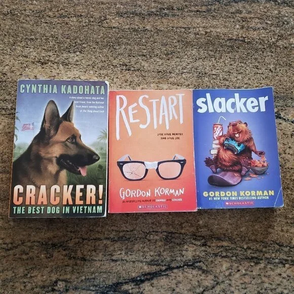 Gordon Korman & Cynthia Kadohata Softbound Books