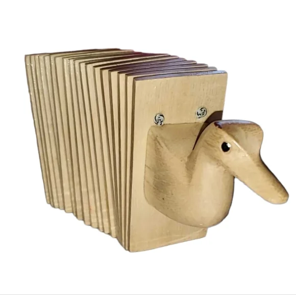 Handcrafted Duck Quacker Clacker Hand Held Wooden Music Maker Old School Charm