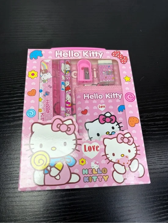 Hello Kitty Pink Cute Desk Stationery Pack