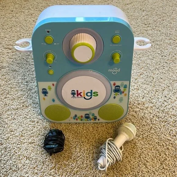 Blue and Green Learning Toy Speaker with Handle