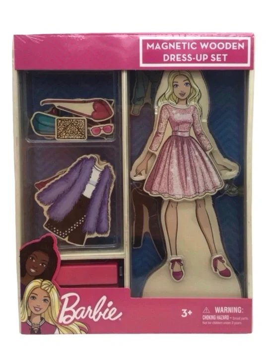 Barbie Magnetic Wooden Dress-Up Set (NWT)