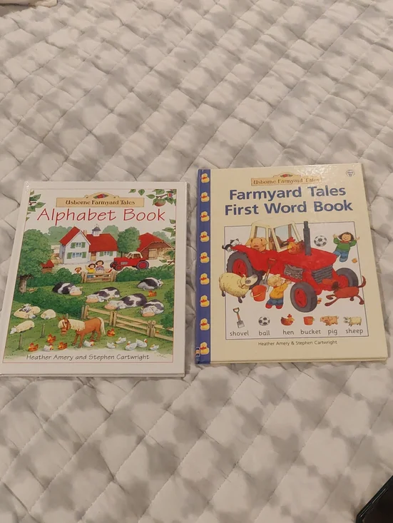 Set Of 2 Usborne Farmyard Tales Books Vintage Cottagecore Illustrated Educationa
