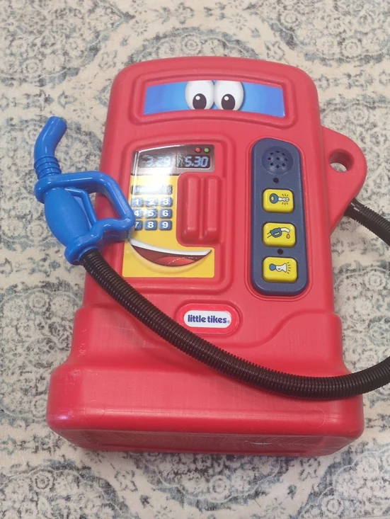 Little Tikes Red Toy Gas Pump With Blue Nozzle - Interactive Learning Playset