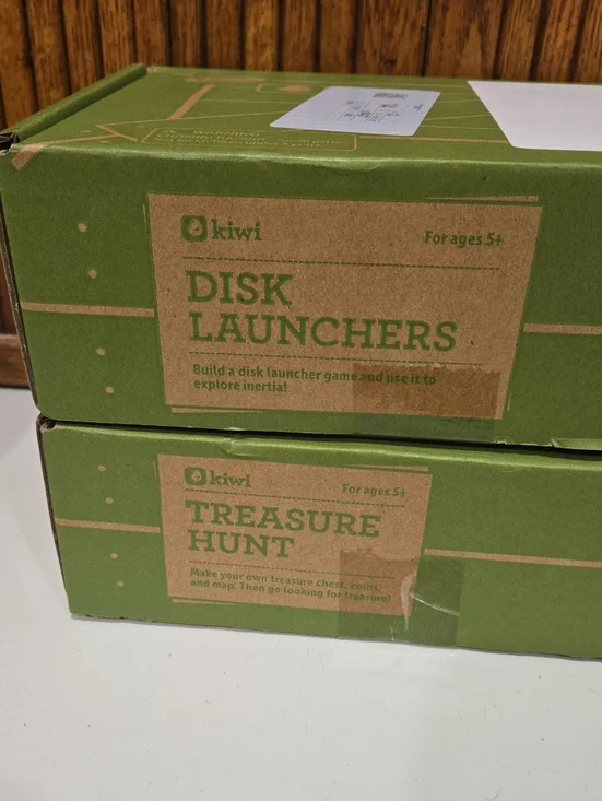 KiwiCo - 2- PACK -  DISK LAUNCHERS & TREASURE HUNT—NIB-STEM LEARNIlNG UNOPENED