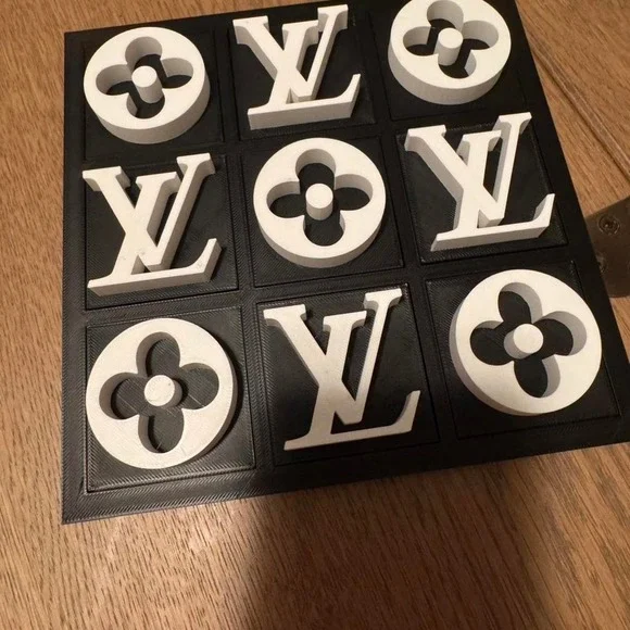 Black and White Tic Tac Toe Coffee Table Game