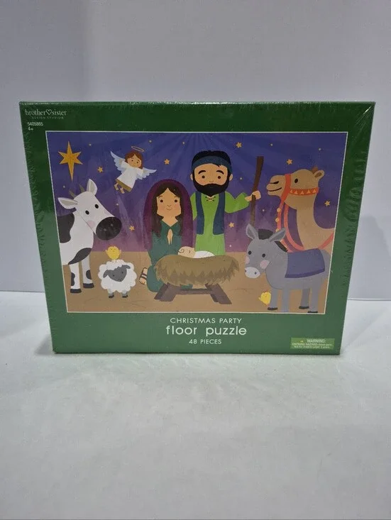 New Holiday Christmas Nativity Floor Puzzle 36