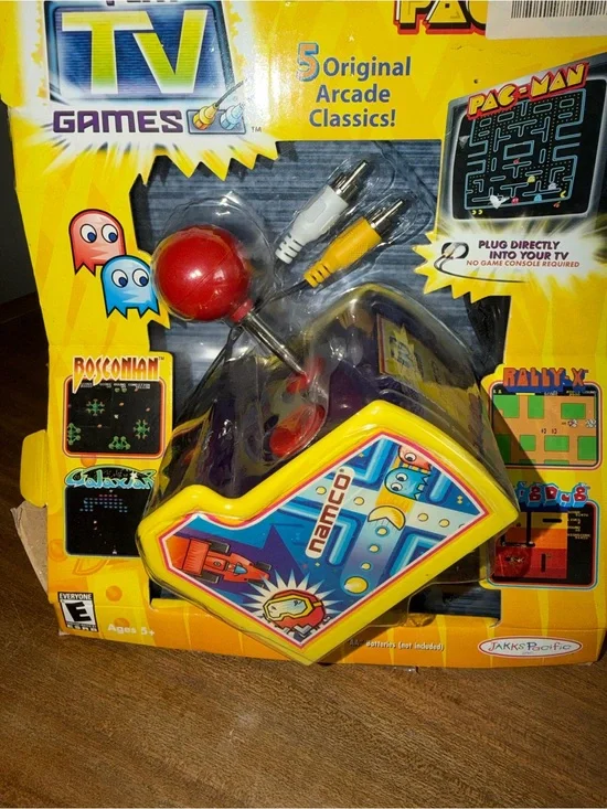Kids Plug-and-Play Arcade Joystick - Yellow with Red Stick