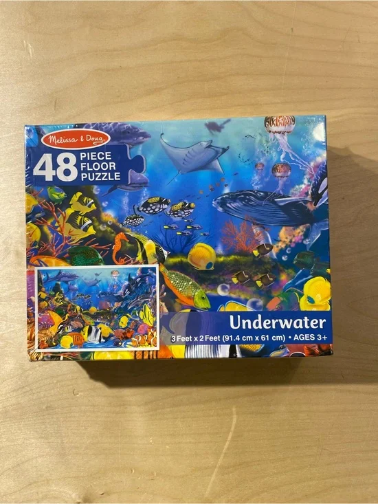 Melissa & Doug Underwater Sea Life Puzzle - Blue, Yellow, Green Sealed (SJ)