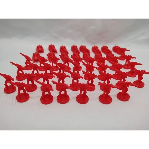 (49) 2007 Transformers Red Risk Board Game Player Pieces