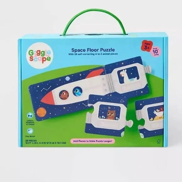 Alphabet Space Floor Puzzle 28pc Toddler Educational Toy, Kids Problem Solving