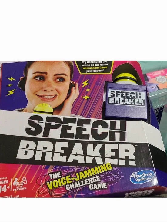 Hasbro Hilarious Speech Breaker Game - Comes With Microphone & Headset. New
