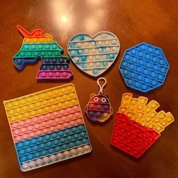 Colorful Pop It Fidget Toy Set Stress Relief & Fun Sensory Bundle