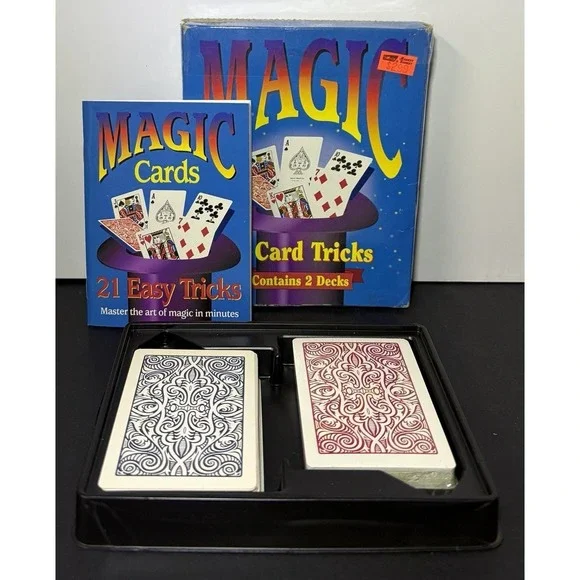 Vintage 1996 Hoyle Magic 21 Card Tricks - 2 Decks