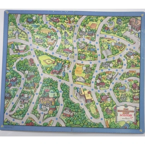 1992 The Baby sitters Club‎ Mystery Game Replacement Part- GAME BOARD ONLY