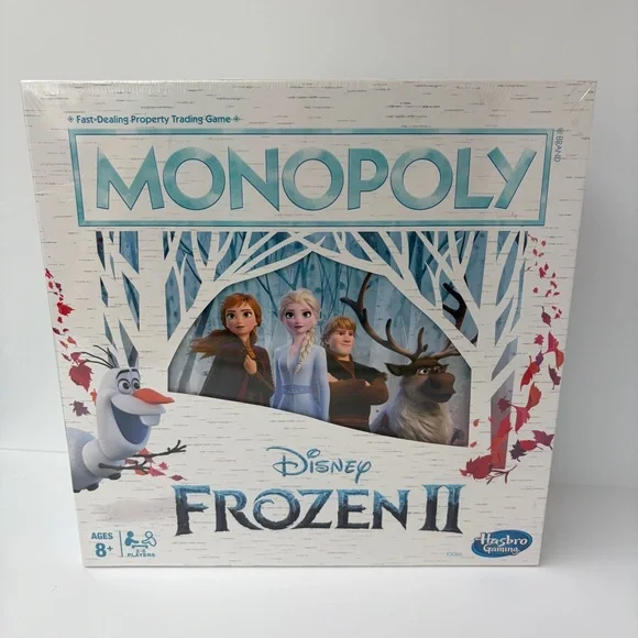 NWT Disney Frozen‎ II Monopoly Game Kids Board Games Hasbro Parker Brothers