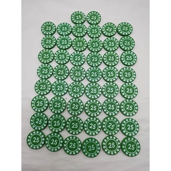Lot Of (50) Board Game Meeple Plastic Coins 25s