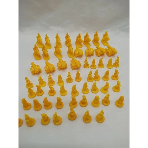 Set Of (60) 1993 Risk Yellow Board Game Player Pieces