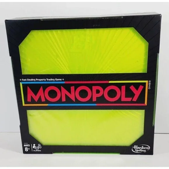 New Hasbro Neon Monopoly Board Game Sealed