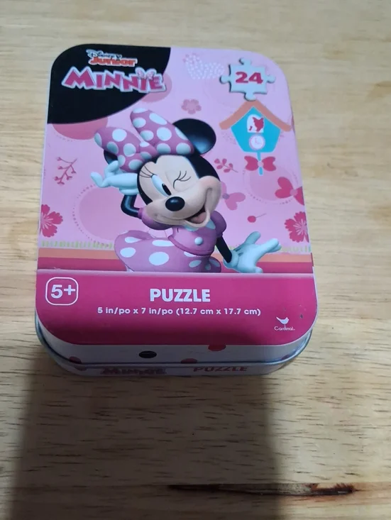 Disney Minnie Mouse Pink Puzzle Tin - 24 Pieces