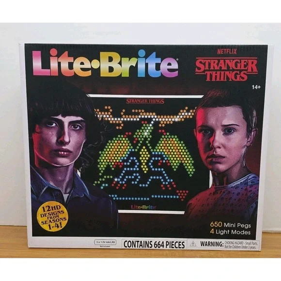 Netflix Stranger Things Lite Brite Season 1-4 2022 664 Pieces 12 HD Templates