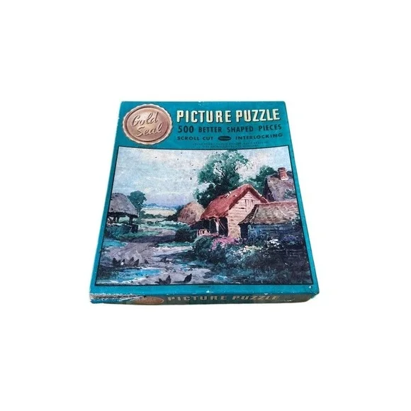 Gold Seal Farmyard Picture Puzzle 500‎ Piece Vintage Jigsaw Puzzle