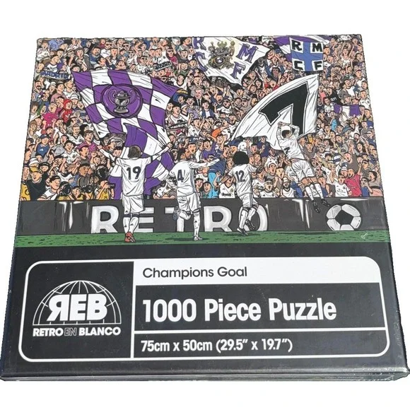 Champions Goal 1000 Piece Puzzle Real Madrid Fans REB Retro En Blanco Sealed
