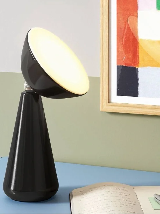 Portable Rechargeable Ambient Mood Lamp with Sunset Light Effect Black
